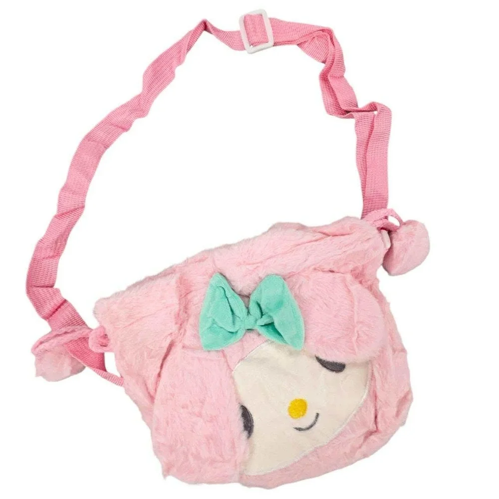 My Melody Plush Purse Sanrio Crossbody‎ Bag Kids Shoulder Bag Pink Kawaii NEW